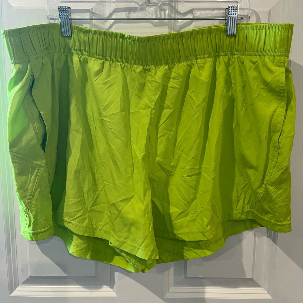 Athletic Works Lime Green Athletic Shorts Size Xxl